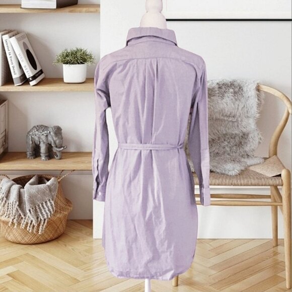 American Apparel Belted Chamblay Shirt Dress in Lilac - Picture 16 of 16